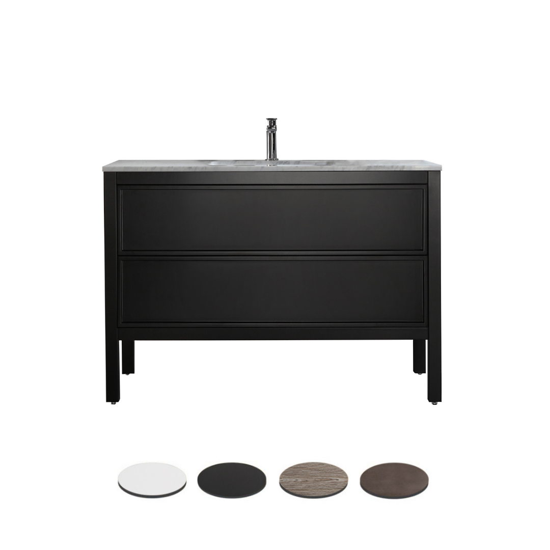 ARRIVO 1200 FLOOR VANITY W/ 1TH MARBLE TOP