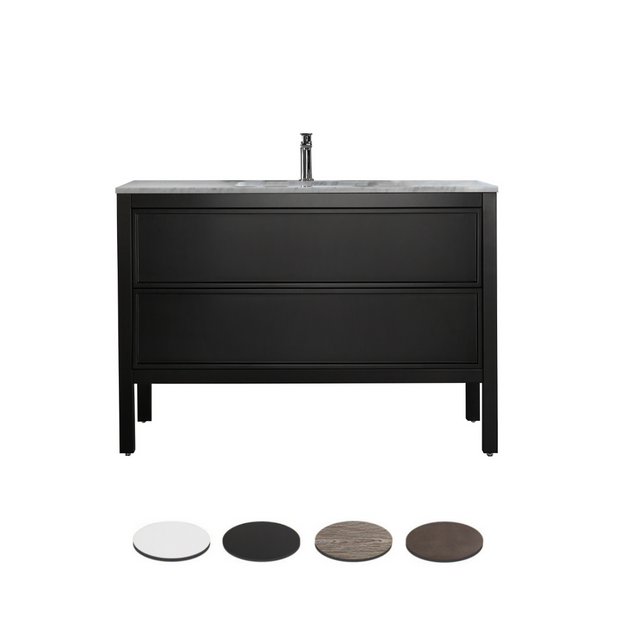 ARRIVO 1200 FLOOR VANITY W/ 1TH MARBLE TOP