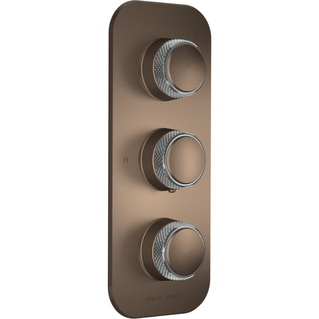 ONE HUNDRED THERMOSTATIC SHOWER MIXER 2 OUTLET HANDLE