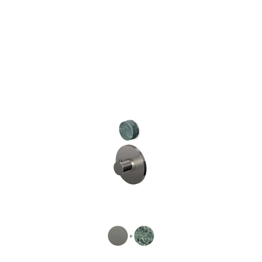 ISY22 THERMOSTATIC MIXER 1 STOP VALVE W GREEN MARBLE HANDLES
