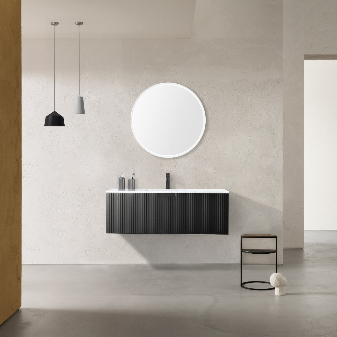 RIGA 1200 WALL VANITY W/ MARBLE TOP 1TH
