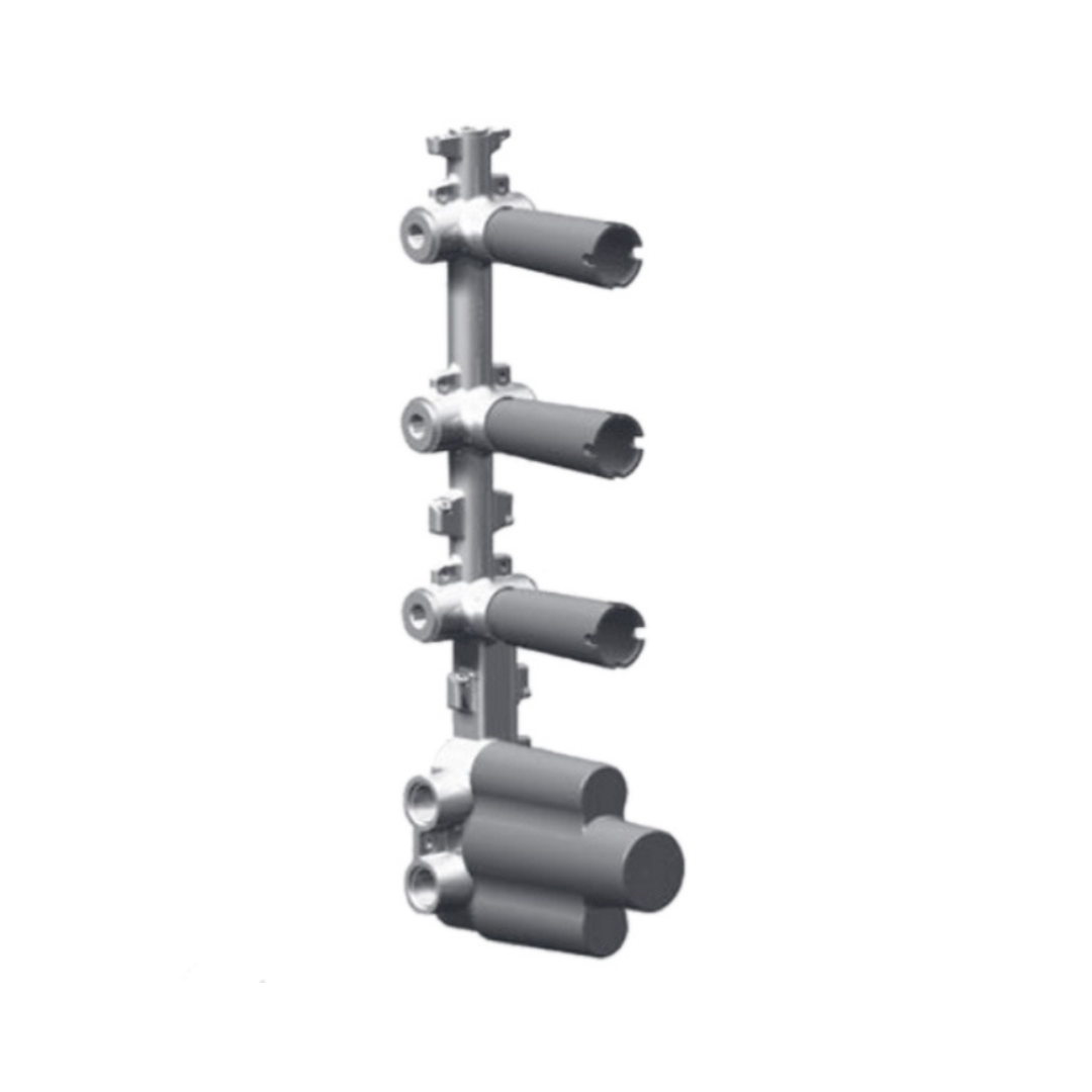 ZUCCHETTI BUILT IN PART - THERMO SHOWR MIX 3 OUTLET W/STOP VALVE
