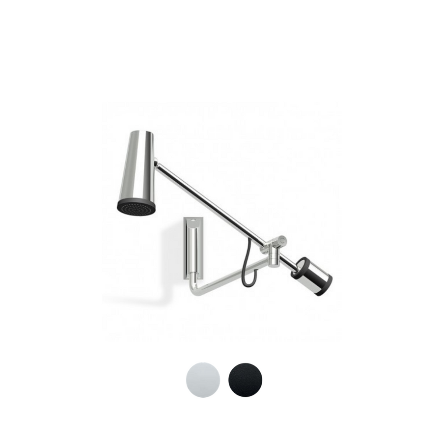 CLOSER WALL MOUNT SHOWER HEAD WITH 2X ADJUSTABLE ARMS