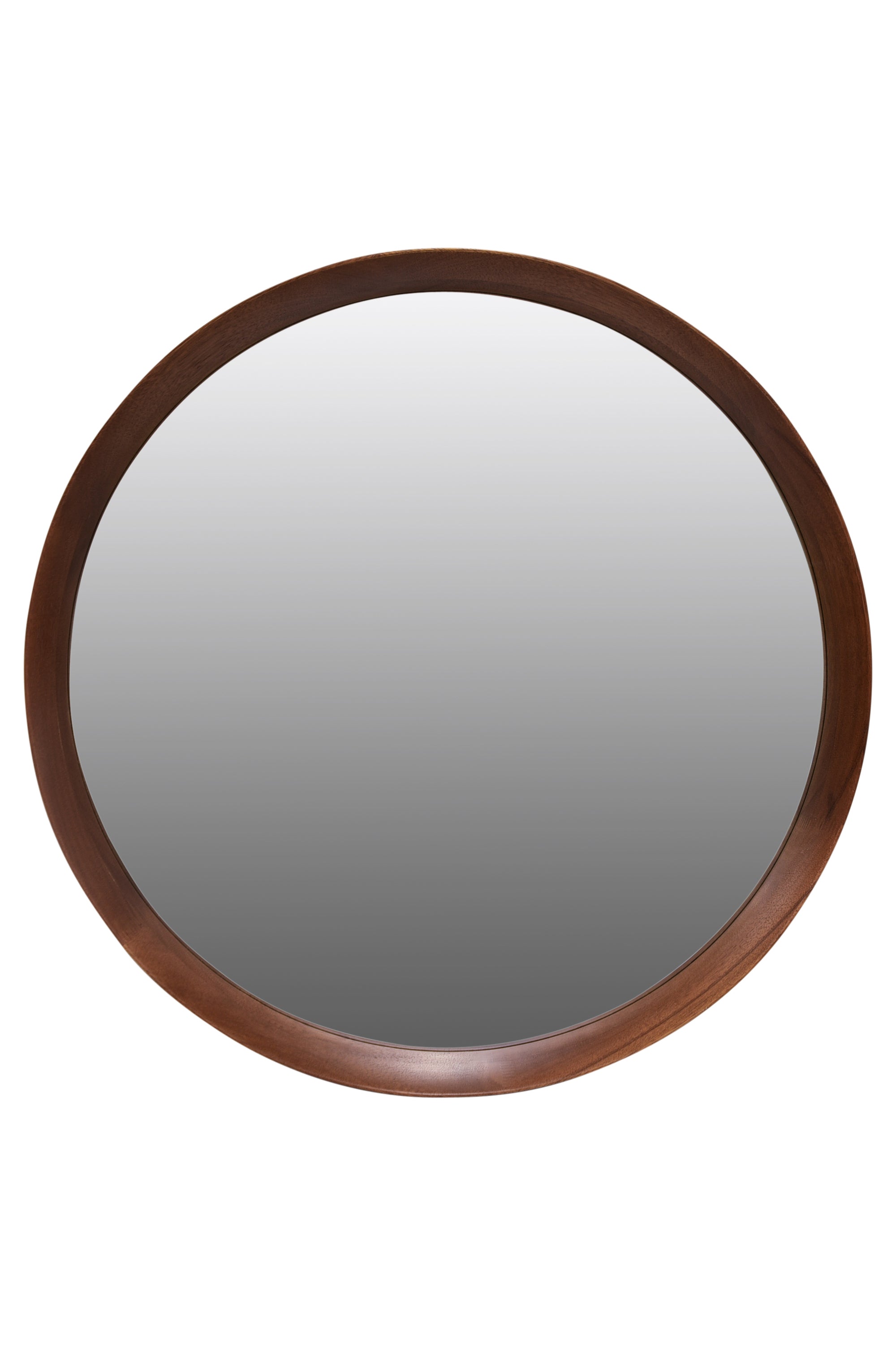 BEECH FRAME ROUND MIRROR LARGE 800X80X800MM DARK WOOD