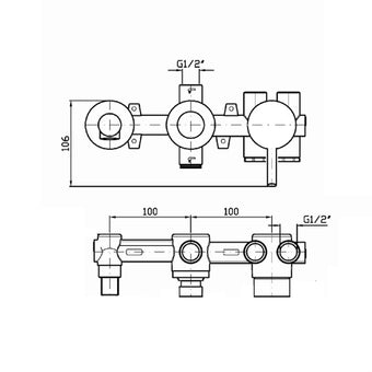 ZUCCHETTI BUILT IN PART FOR BATH/SHOWER MIXER