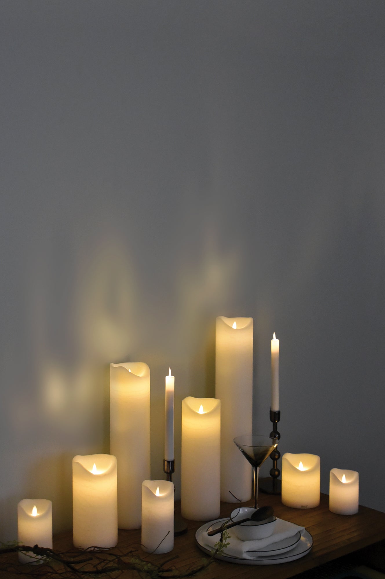 SIRIUS SARA CANDLE 100X100X125MM WHITE (x3 candles)
