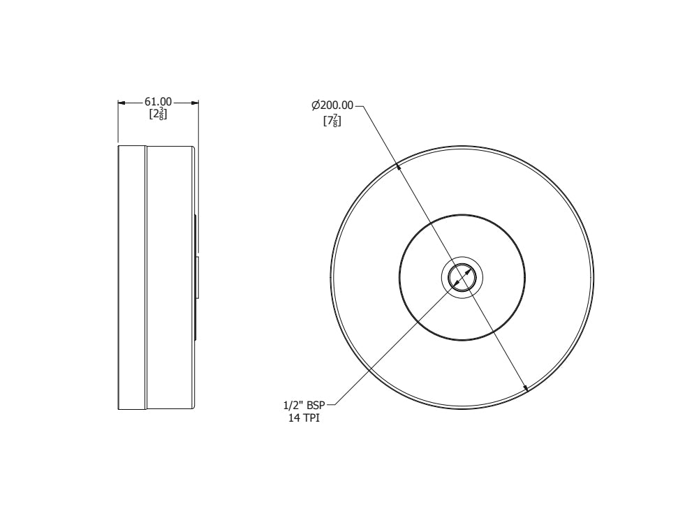 SAMUEL HEATH SHOWER HEAD 200MM