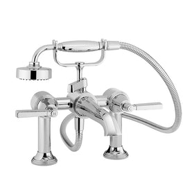 STYLE MODERNE DECK MOUNT BATH SHOWER MIXER C/W HAND SHOWER