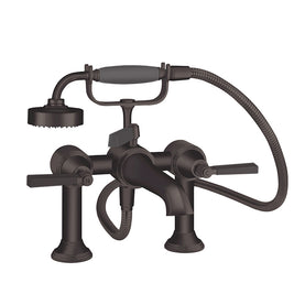 STYLE MODERNE DECK MOUNT BATH SHOWER MIXER C/W HAND SHOWER