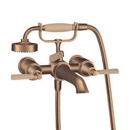 STYLE MODERNE WALL MOUNT BATH SHOWER MIXER C/W HAND SHOWER