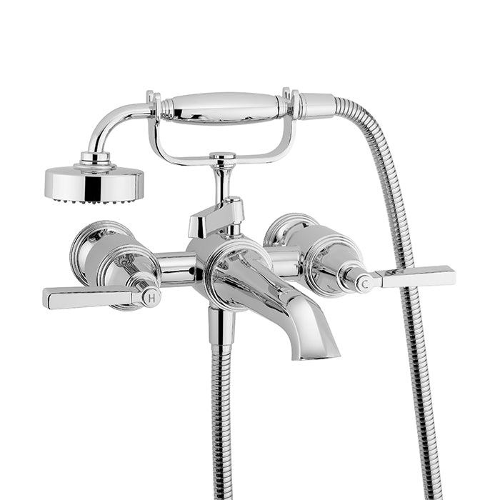 STYLE MODERNE WALL MOUNT BATH SHOWER MIXER C/W HAND SHOWER