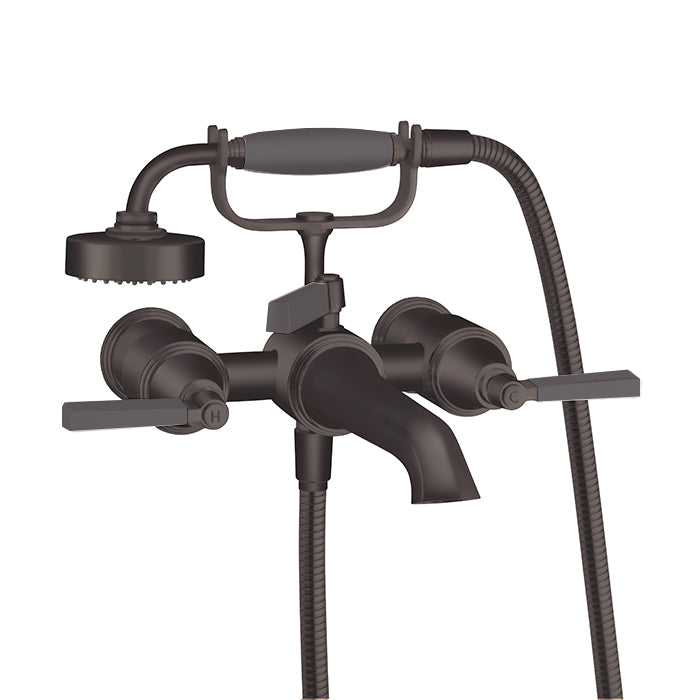 STYLE MODERNE WALL MOUNT BATH SHOWER MIXER C/W HAND SHOWER