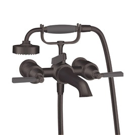 STYLE MODERNE WALL MOUNT BATH SHOWER MIXER C/W HAND SHOWER