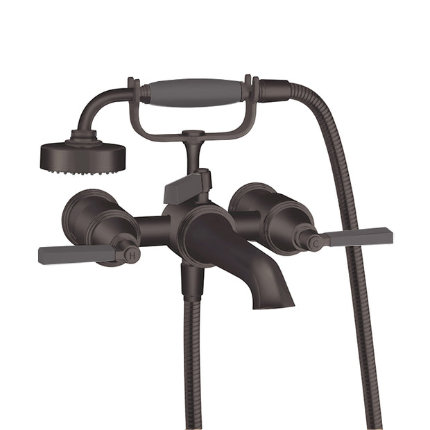 STYLE MODERNE WALL MOUNT BATH SHOWER MIXER C/W HAND SHOWER
