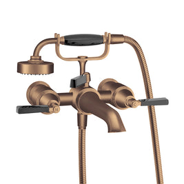 STYLE MODERNE WALL MOUNT BATH SHOWER MIXER C/W HAND SHOWER