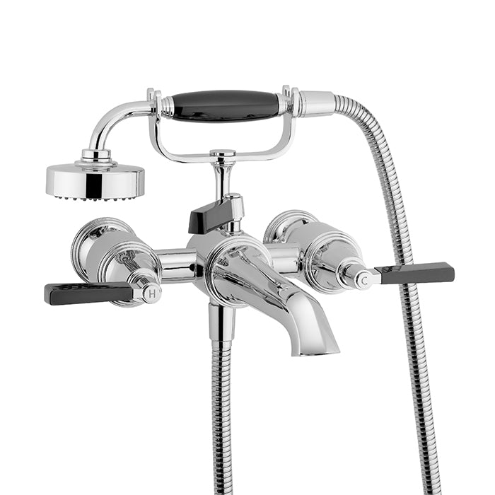 STYLE MODERNE WALL MOUNT BATH SHOWER MIXER C/W HAND SHOWER