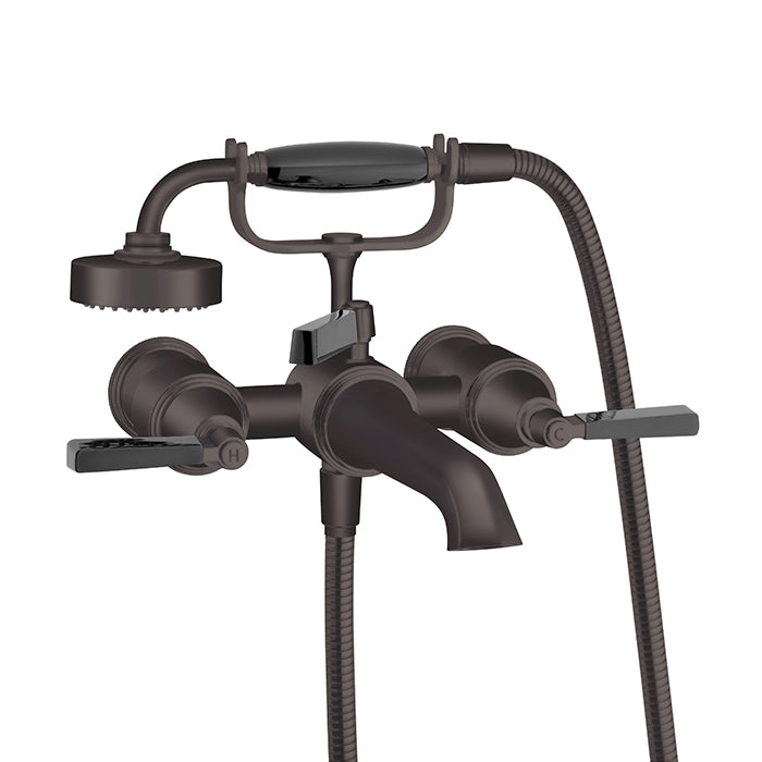 STYLE MODERNE WALL MOUNT BATH SHOWER MIXER C/W HAND SHOWER