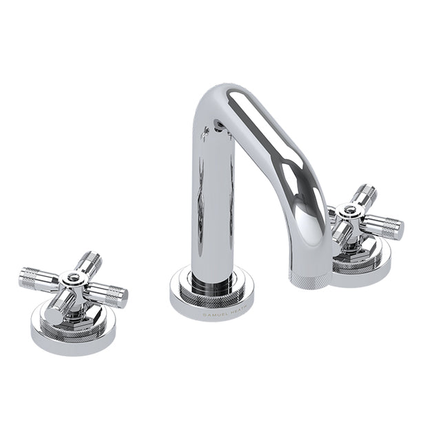 LANDMARK INDUSTRIAL 3TH BASIN MIXER W/PUW MEDIUM CROSS HANDLE