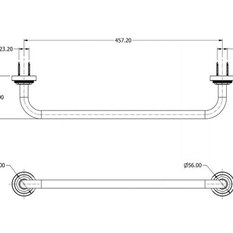 LANDMARK INDUSTRIAL TOWEL RAIL 457MM