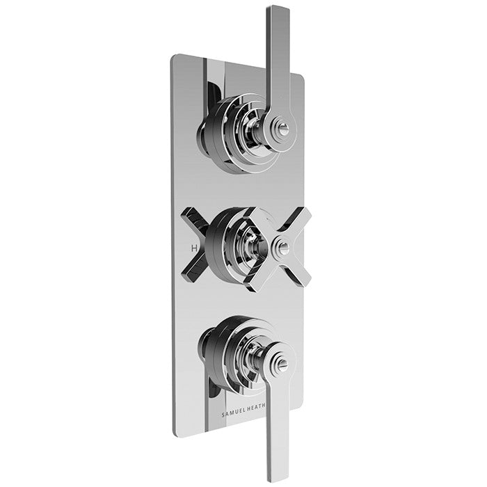 LANDMARK PURE THERMOSTATIC SHOWER MIXER 2 OUTLET LEVER/CROSS HANDLE