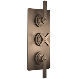 LANDMARK PURE THERMOSTATIC SHOWER MIXER 2 OUTLET LEVER/CROSS HANDLE