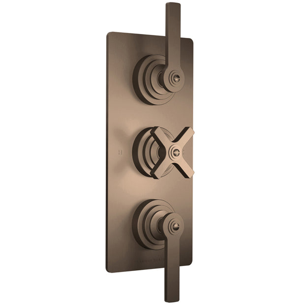 LANDMARK PURE THERMOSTATIC SHOWER MIXER 2 OUTLET LEVER/CROSS HANDLE