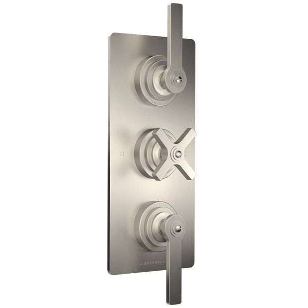 LANDMARK PURE THERMOSTATIC SHOWER MIXER 2 OUTLET LEVER/CROSS HANDLE