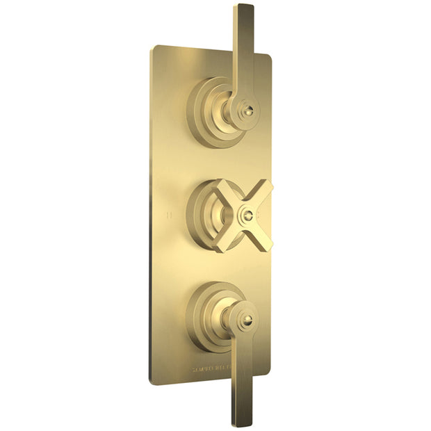 LANDMARK PURE THERMOSTATIC SHOWER MIXER 2 OUTLET LEVER/CROSS HANDLE