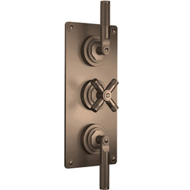 LANDMARK INDUSTRIAL THERMOSTATIC SHOWER MIXER 2 OUTLET LEVER/CROSS HANDLE