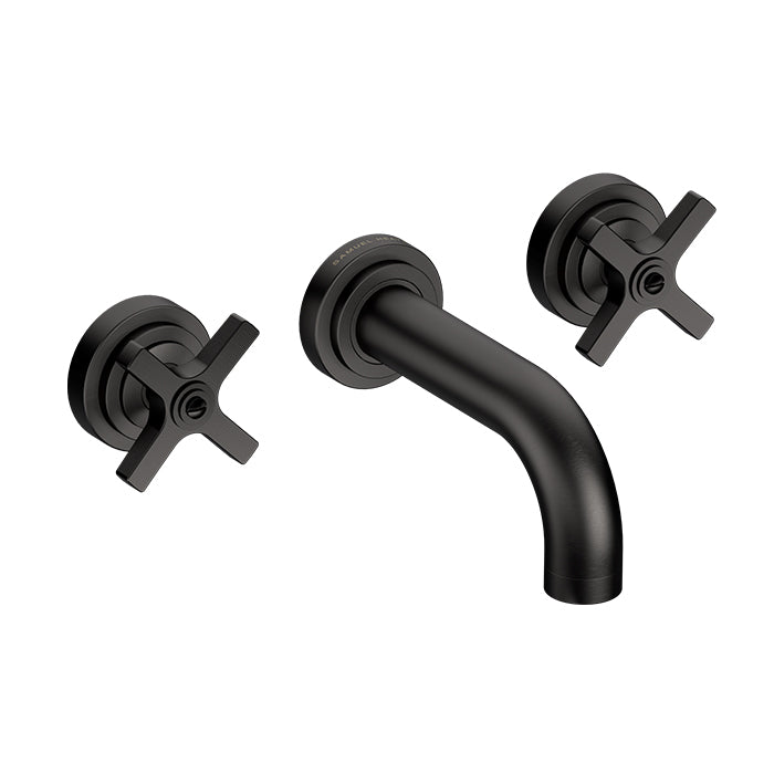 LANDMARK PURE 3TH WALL BASIN MIXER 140MM CROSS HANDLE