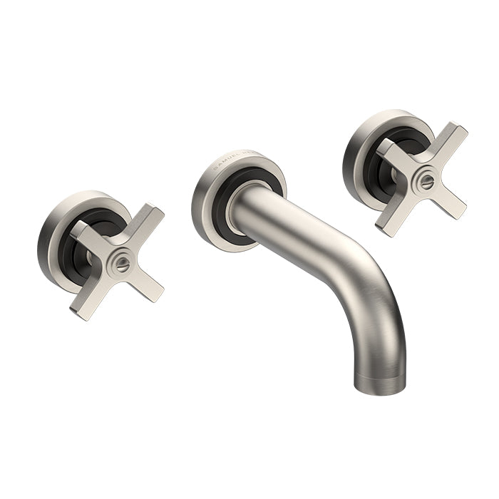 LANDMARK PURE 3TH WALL BASIN MIXER 140MM CROSS HANDLE