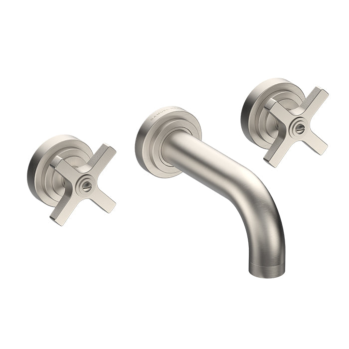 LANDMARK PURE 3TH WALL BASIN MIXER 140MM CROSS HANDLE
