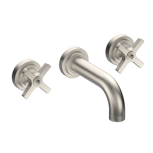 LANDMARK PURE 3TH WALL BASIN MIXER 140MM CROSS HANDLE