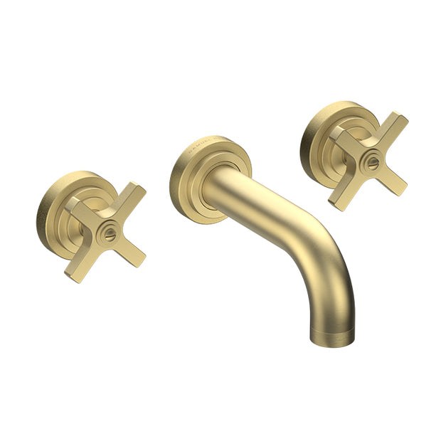 LANDMARK PURE 3TH WALL BASIN MIXER 140MM CROSS HANDLE