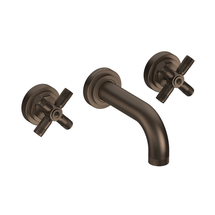 LANDMARK INDUSTRIAL 3TH WALL BASIN MIXER 140MM CROSS HANDLE
