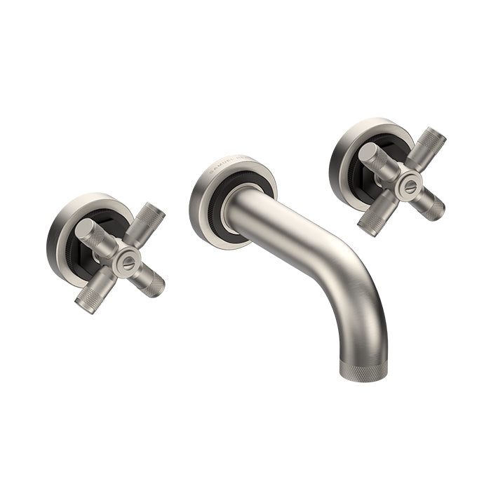 LANDMARK INDUSTRIAL 3TH WALL BASIN MIXER 140MM CROSS HANDLE