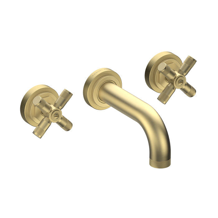 LANDMARK INDUSTRIAL 3TH WALL BASIN MIXER 140MM CROSS HANDLE