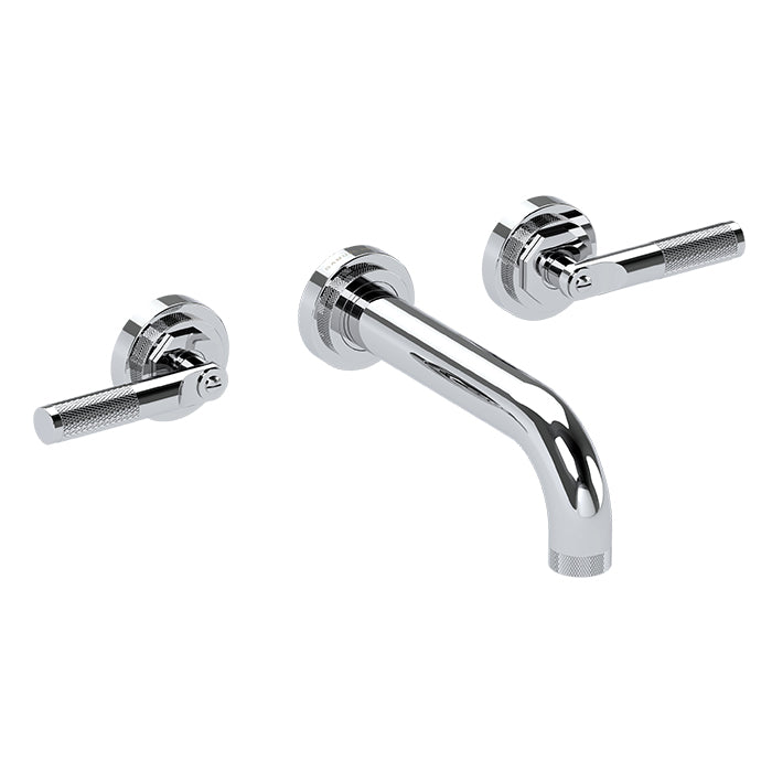 LANDMARK INDUSTRIAL 3TH WALL BASIN MIXER 180MM LEVER HANDLE CHROME