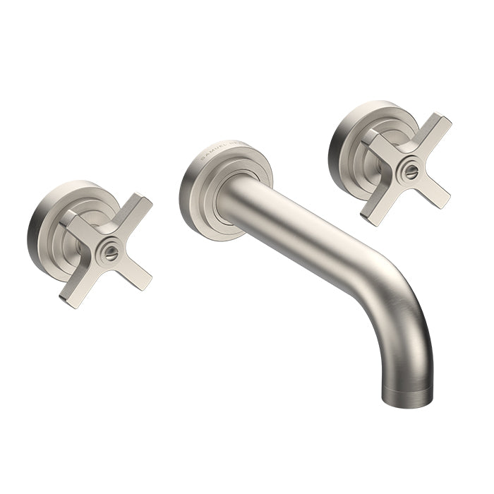 LANDMARK PURE 3TH WALL BASIN MIXER 180MM CROSS HANDLE