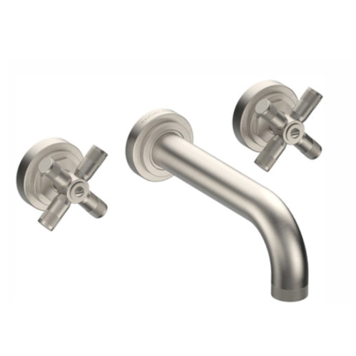 LANDMARK INDUSTRIAL 3TH WALL BASIN MIXER 180MM CROSS HANDLE
