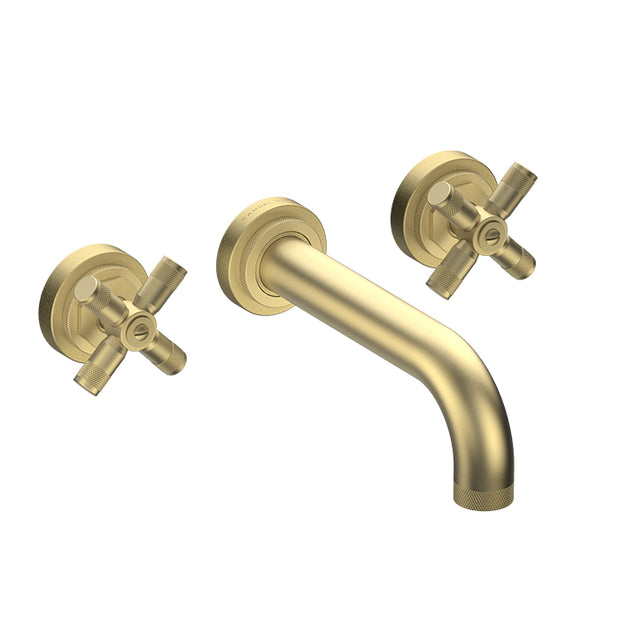 LANDMARK INDUSTRIAL 3TH WALL BASIN MIXER 180MM CROSS HANDLE