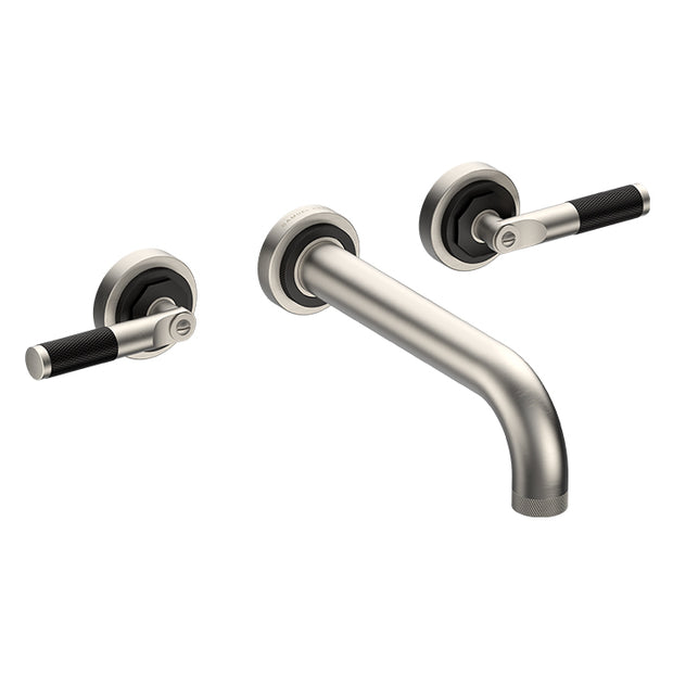LANDMARK INDUSTRIAL 3TH WALL BASIN MIXER 210MM LEVER HANDLE