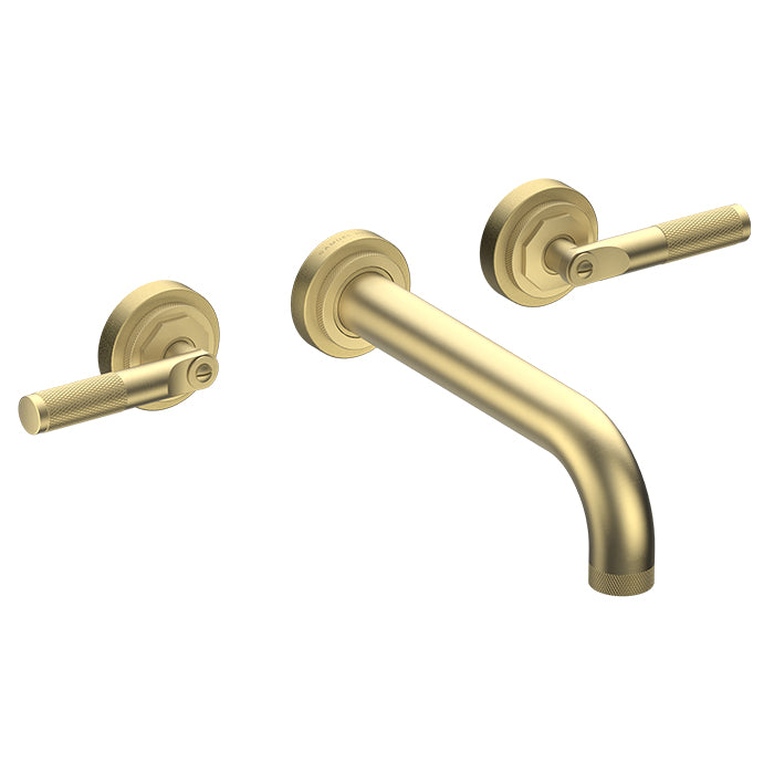 LANDMARK INDUSTRIAL 3TH WALL BASIN MIXER 210MM LEVER HANDLE