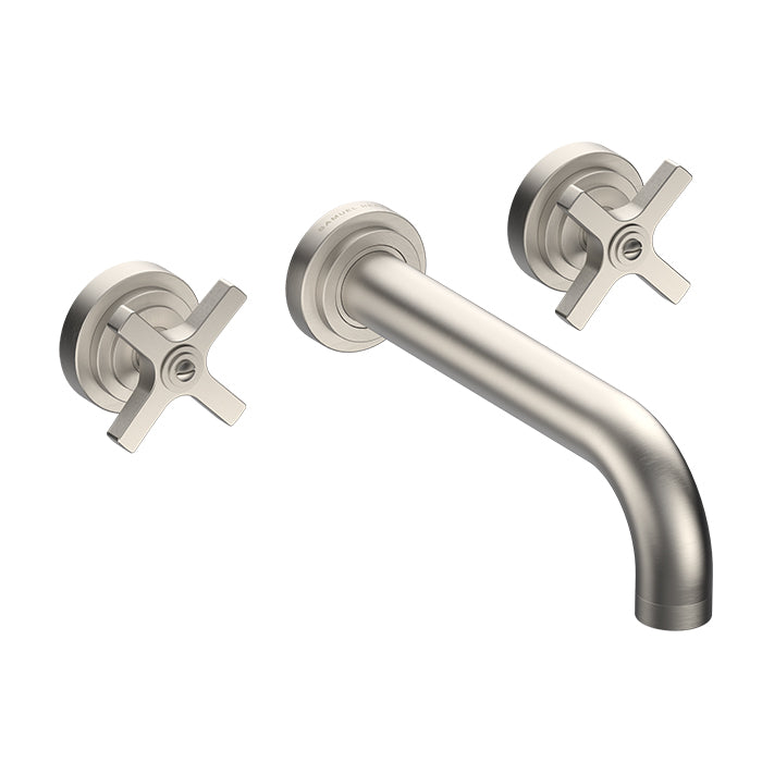 LANDMARK PURE 3TH WALL BASIN MIXER 210MM CROSS HANDLE