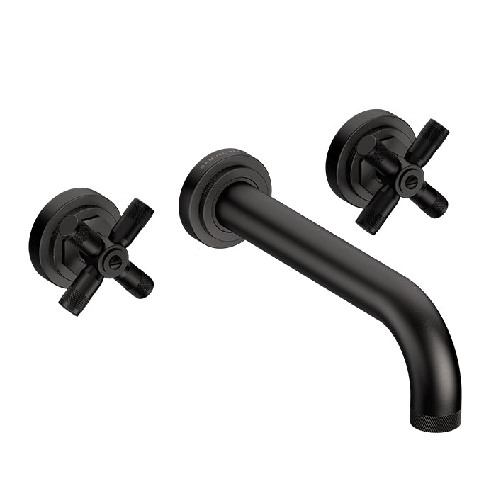 LANDMARK INDUSTRIAL 3TH WALL BASIN MIXER 210MM CROSS HANDLE