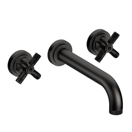 LANDMARK INDUSTRIAL 3TH WALL BASIN MIXER 210MM CROSS HANDLE