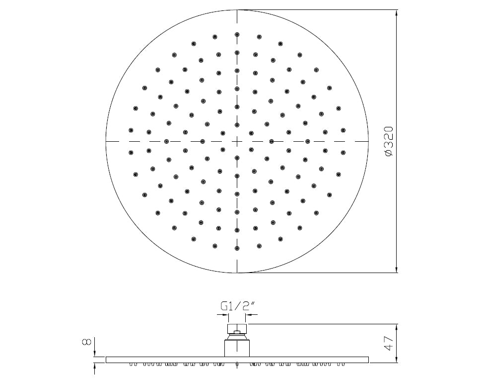 HELM SHOWER HEAD 320MM