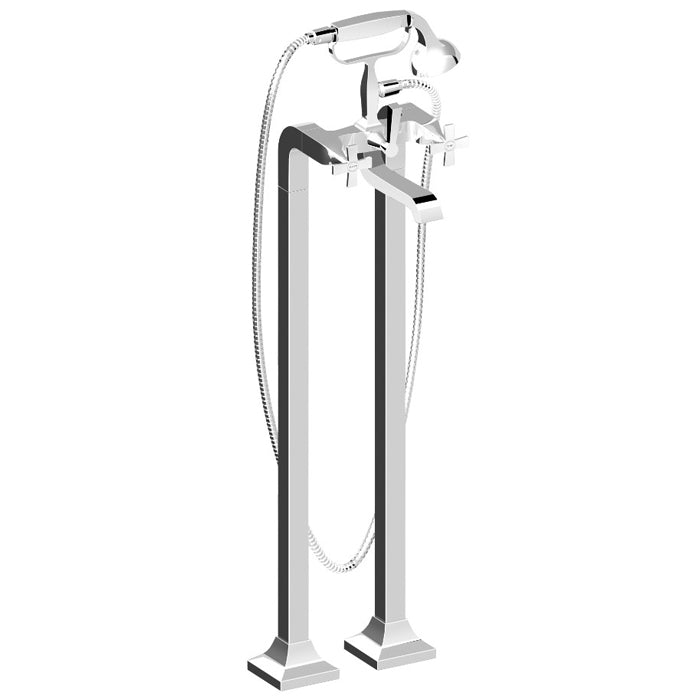 BELLAGIO FLOOR MOUNT BATH/SHOWER MIXER WITH PILLARS