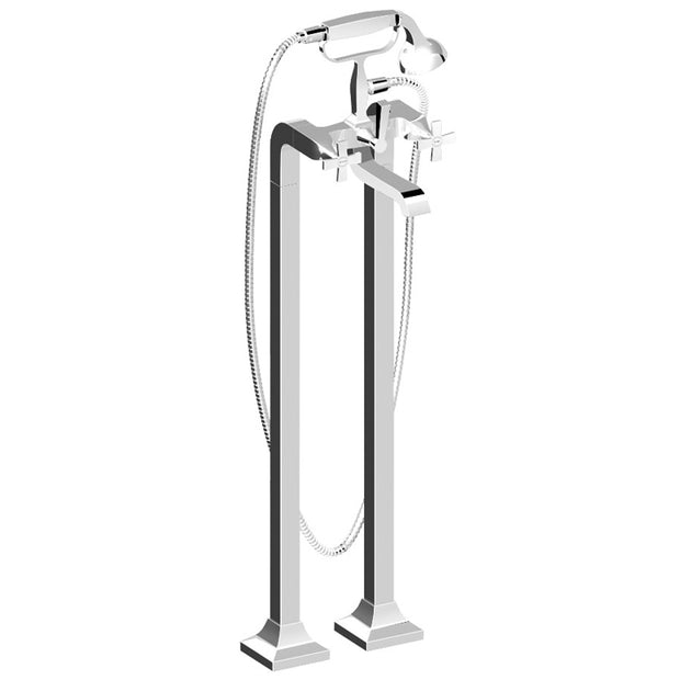 BELLAGIO FLOOR MOUNT BATH/SHOWER MIXER WITH PILLARS