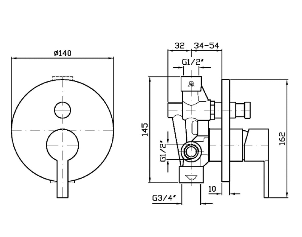 GILL SHOWER DIVERTER MIXER